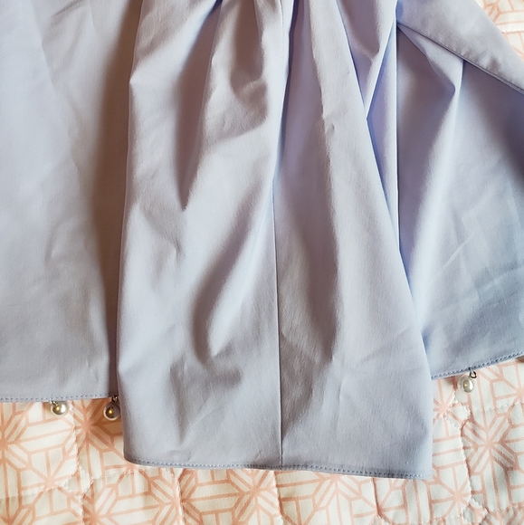 Blue Elie Tahari blouse with bead work - Picture 6 of 7